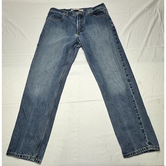 Harley Davidson Men’s Straight Leg Blue Denim Jeans - Size 36x31 - Picture 1 of 8